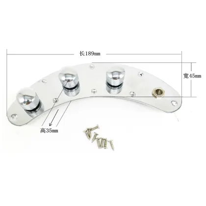 Chrome Pre-Wired Loaded Switch Control Plate for Music Man Bass Guitar