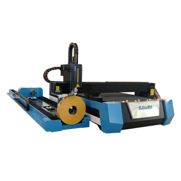 SUDA 1530 Factory Price Sheet Metal CNC Fiber Laser Cutting Machine with Rotary Tube