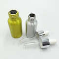 wholesale cosmetic containers aluminum dropper bottle