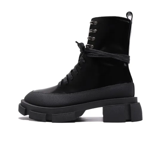 2021 martin lace cross round toes lady boots