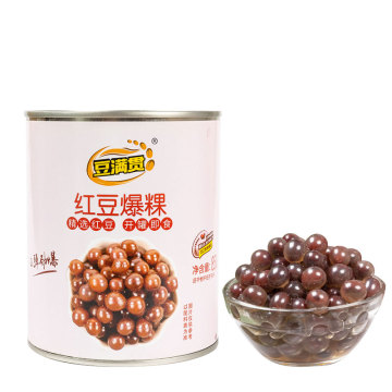 Canned Red Bean Popping Pearls for Wholesale in Pearl Milk Tea Ingredients - 12 Cans/Box