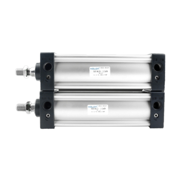 Allumino de bajo precio Aluminio Aleación Doble actuación Cilindro neumático ajustable con accesorios