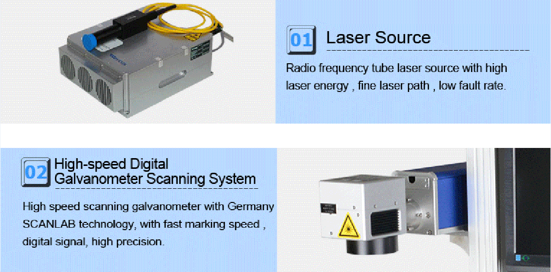CO2 laser marking machine for plastic