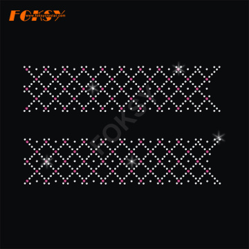 Cheer Bow Strip Quilted Diamond Iron On Glitter Transfer