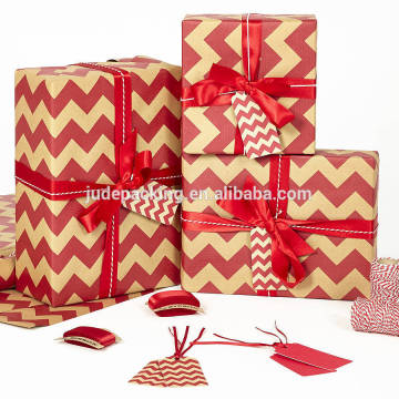 CMYK printing handmade brown kraft wrapping paper roll