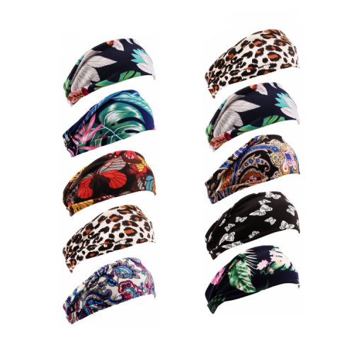 Women/men Elastic Yoga Headband Sport Running Sport Hair Band Turban Workout Hair Sweatband  Liner