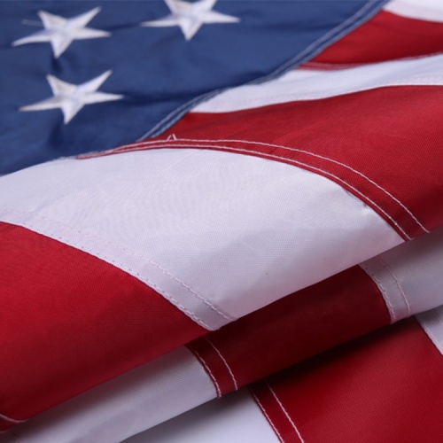Custom printed embroidered outdoor polyester american USA flag