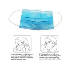 Factory direct 3-Ply Non-woven Disposable Protective Face Mask, 50-pcs/pack
