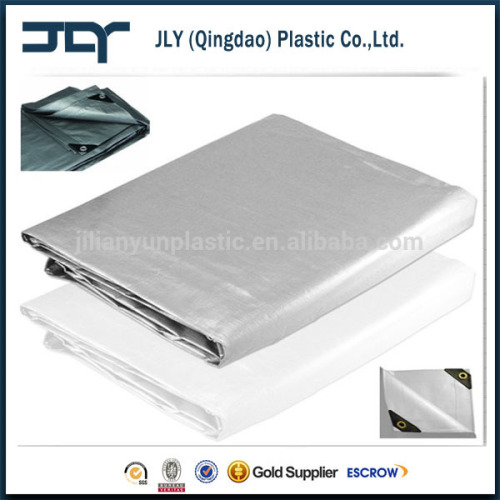 Medium Duty UV Treated Waterproof Silver PE Tarpaulin