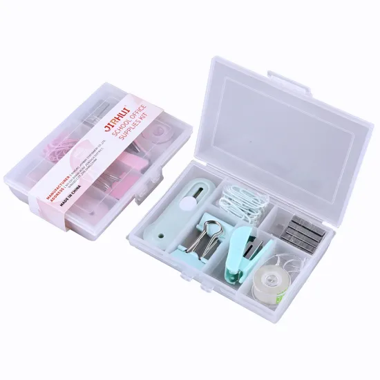 Custom Logo Office Supplies Gift Set: Desk Organizers Pack with Stapler, Binder, Clips, and Staples