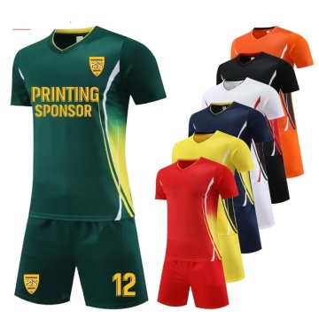 Professional Men's and Women's Football Jersey Sets: Customized 2024 Soccer Kits with Short Sleeves and Round Necks for Training and Matches
