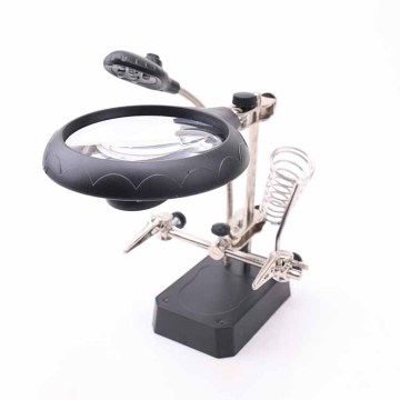 Wholesale 5x Magnification Clip-on Magnifying Glass with LED Light