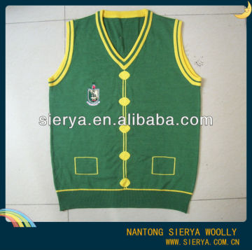 sleeveless school uniform sweater