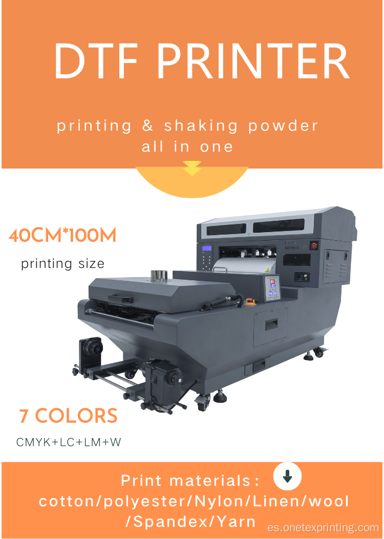 Nuevo impresión y polvo de sacudida El mejor impresor de impresora DTF DTF Impresora de inyección de tinta 40 cm para ropa