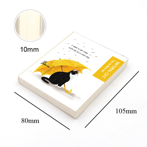 Glue Notebook Custom a rain-loving cat style cute pocket notebook Supplier