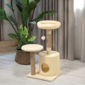 Tall Modern Cat Tree Tower Pet-Plush Indoor Scratcher Multi Tier Climbing House Large Cats Activity Playground Carton