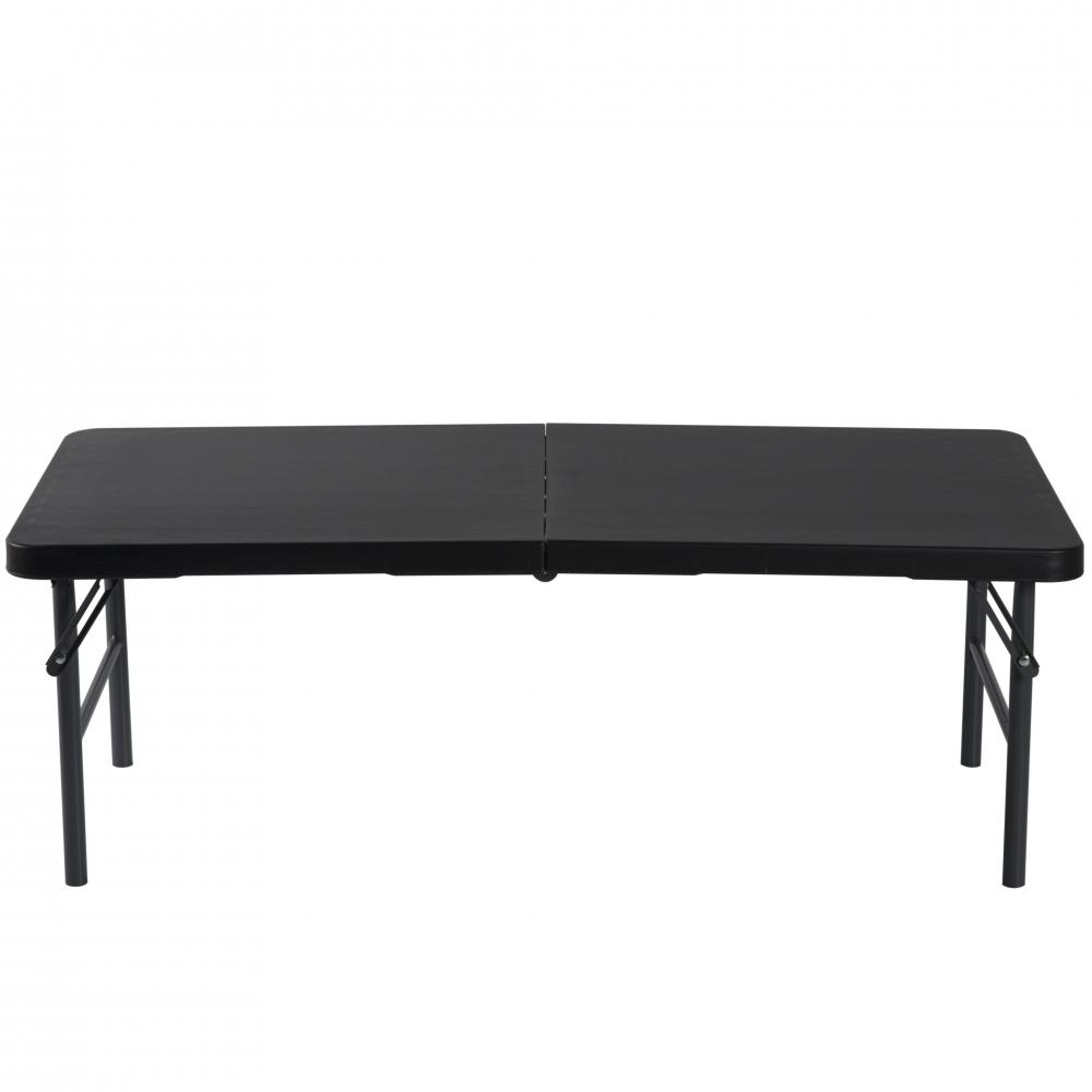 20" x 48" Folding Table Black For Dining