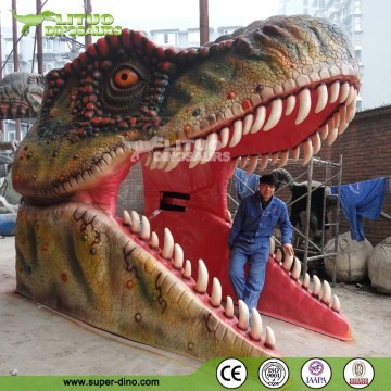 Amusement Park Decoration Simulation Large T-rex Head Statue