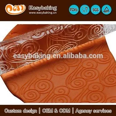 Chinese lucky clouds fondant cake decorating custom acrylic rolling pin