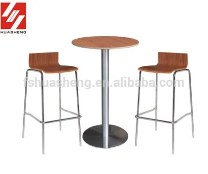 stainless steel bar table and chair set