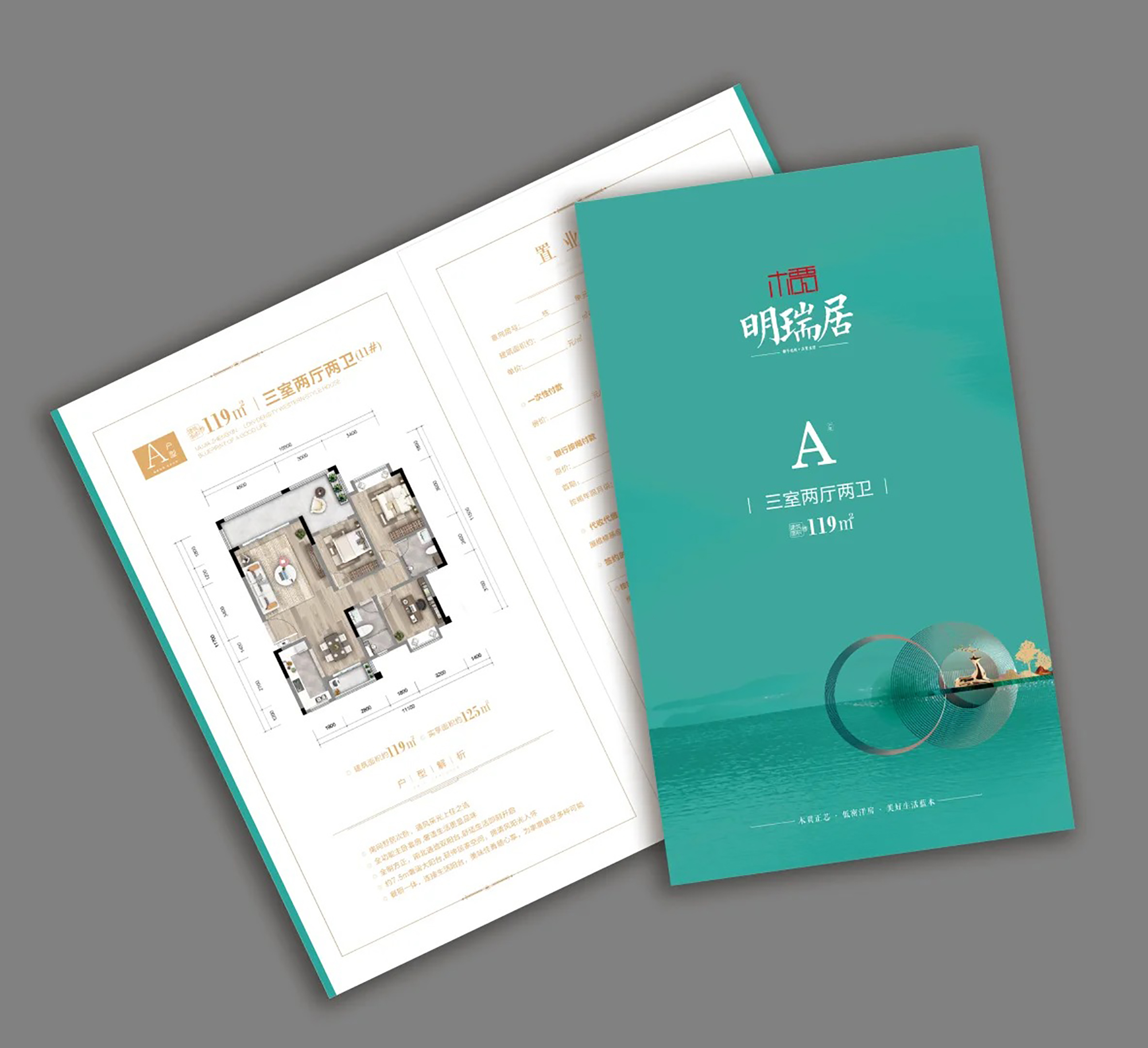 Design of brochure for layout plan