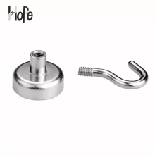 Round base Neodymium magnet hook with Eyebolt