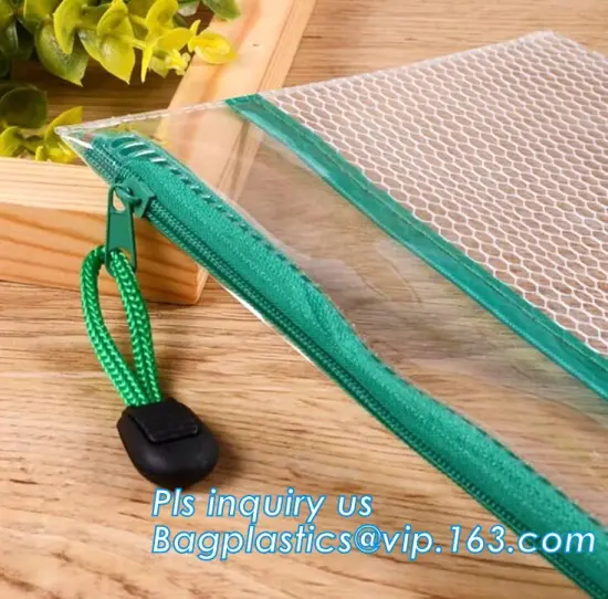plastic bag with zip lock for cosmetic, pencil packing slider zipper pvc plastic bag, water proof pvc bag for bikini wet bag