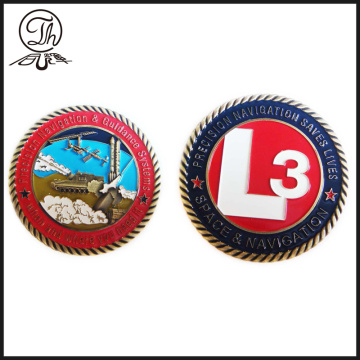Military Challenge coin around chains