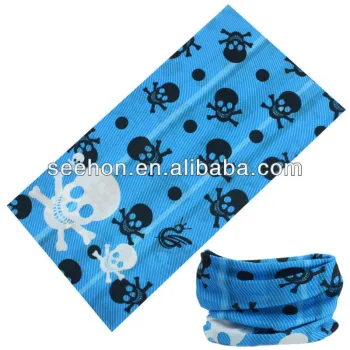 blue ground head skeleton printting headwear