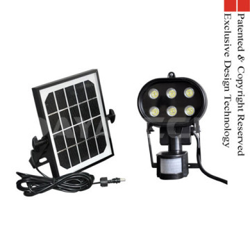 Solar Panel Powered Led Pir Sensor Security Light 6/8/12pcs High Power Leds 10w 