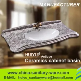 Bathroom furniture ceramic cabinet basin(Feather edge basin)