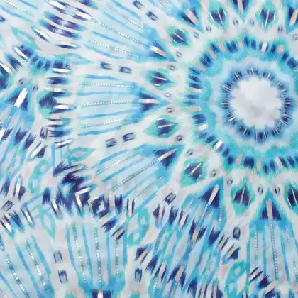 Wholesale Women's Lightweight Gilded Satin Printed Scarf - Sunscreen Shawl Beach Towel Scarf