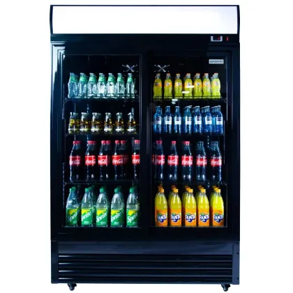 Beverage Chilling Sub-Zero Glass Door Display Showcase Refrigerator Cooler
