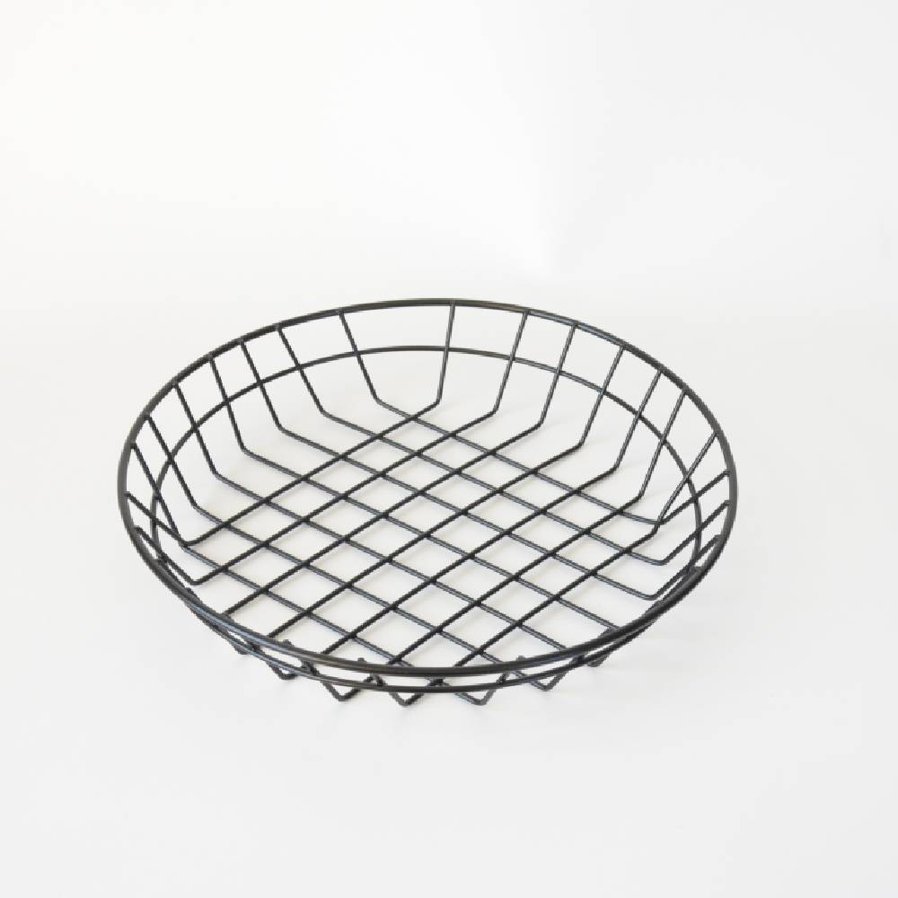 Black Oblong Metal Wire Basket