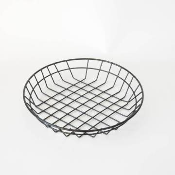 Black Oblong Metal Wire Basket