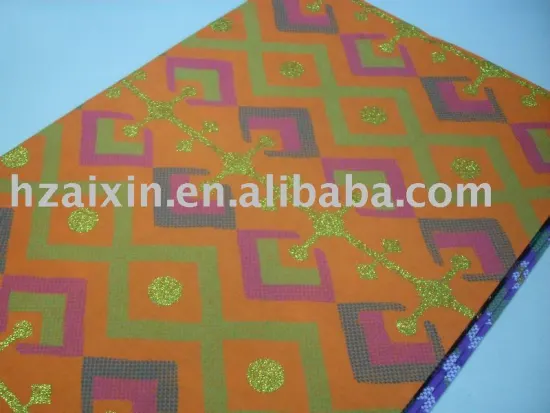100% cotton African Wax fabric with Golden Sands