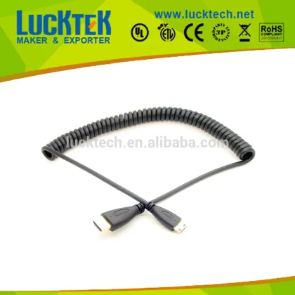 Gold Coiled Personal Computer cable