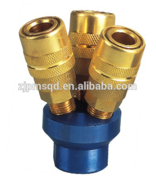 3-Way Cepat kopling manifold coupler cepat