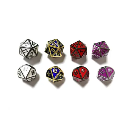 Custom 12-Sided Metal RPG Dice for Board Games