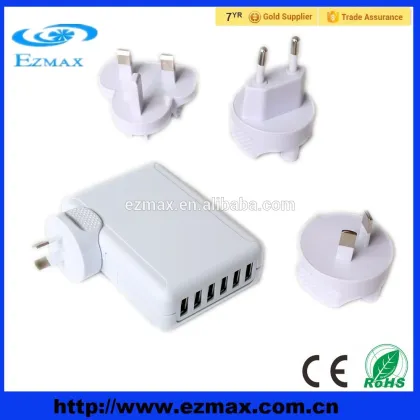 QC2.0 charger 3 port USB charger for smart phone fast electrical universal multi-port flash charger plug