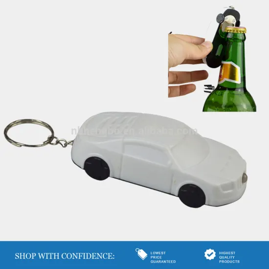 mini 1 led car keychain with bottle opener