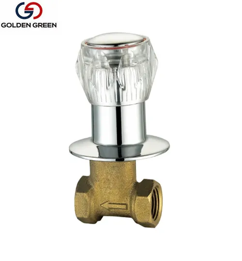 Brass Stop Valve with Crystal Handle
