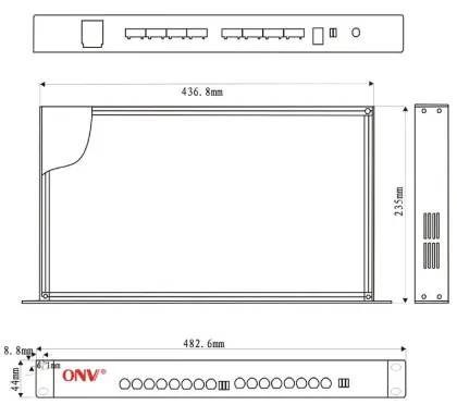 100m Ethernet Fiber Optic Transceiver , 32 Ch Video Optic Transmitter