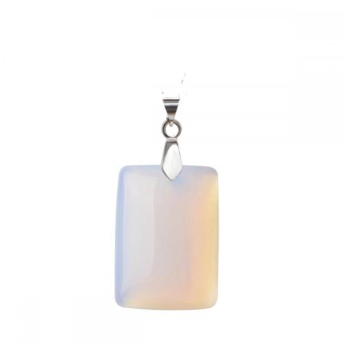 Opal Square Gemstone Chakra Healing Pendant