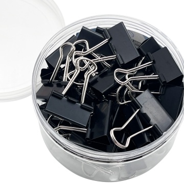50pcs/Box Black 1.25 Inch Metal Paper Binder Clips - Office Desk Accessories