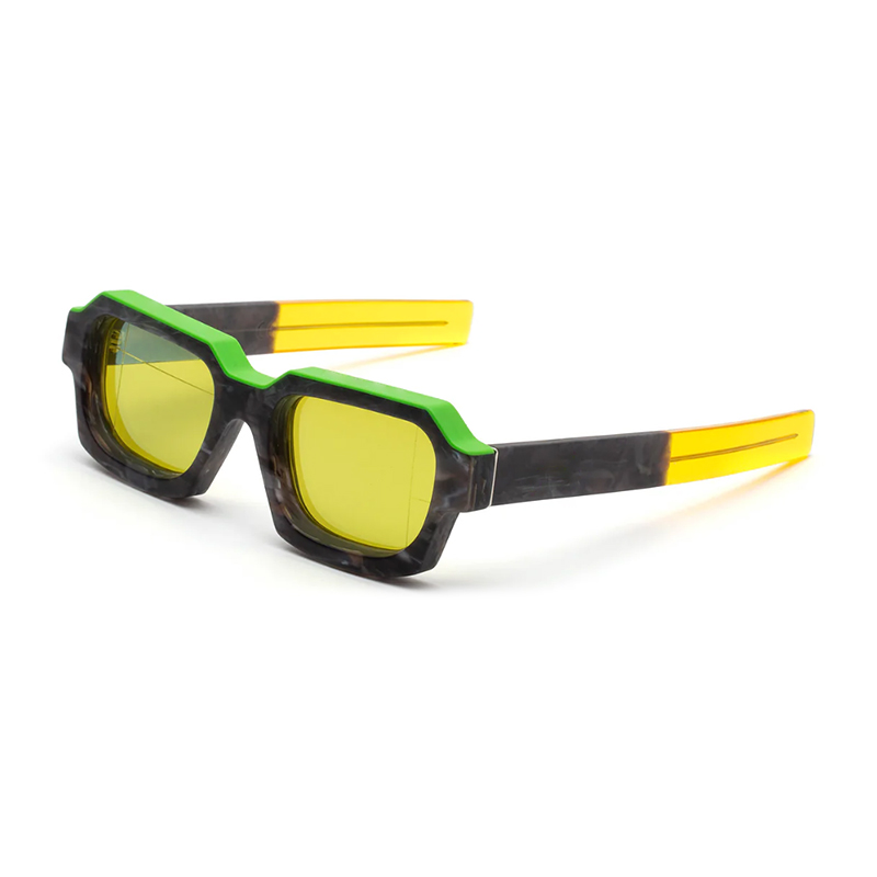Blue Lens Square Acetete Glasses