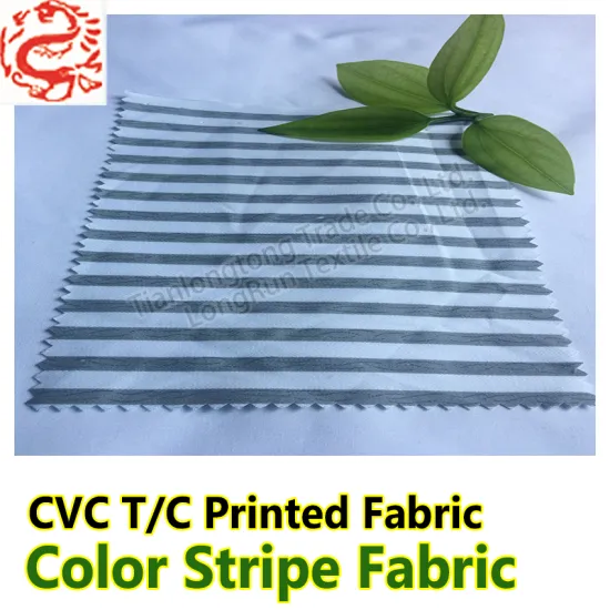 Wholesale High Quality T/C65/35 polycotton Stripe Printed bedspread Fabric