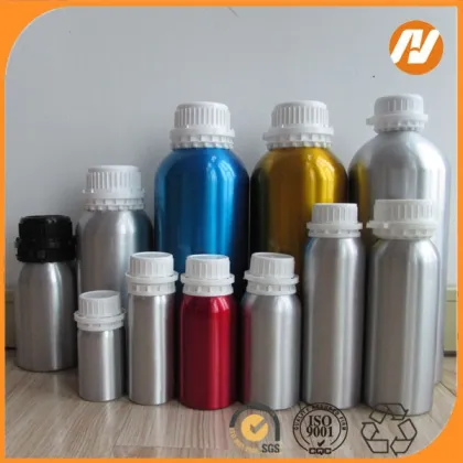 Supply empty cheap golden 500ml fragrance essential aluminium bottle