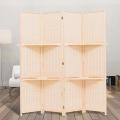 Bamboo 4-Panels Folding Room Divider for Bedroom