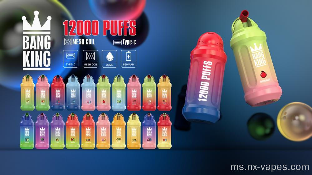 Bang King 12000 Puffs boleh dicas semula
